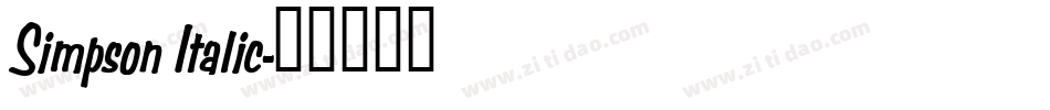 Simpson Italic字体转换
